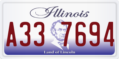 IL license plate A337694