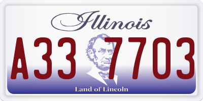 IL license plate A337703