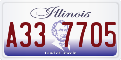 IL license plate A337705