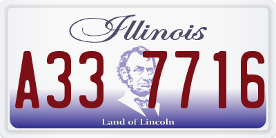 IL license plate A337716