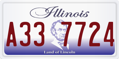 IL license plate A337724