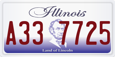 IL license plate A337725