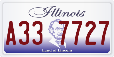 IL license plate A337727