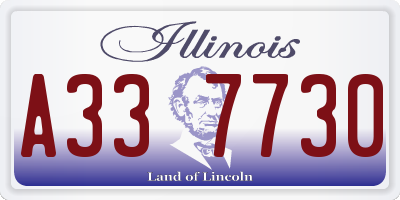 IL license plate A337730