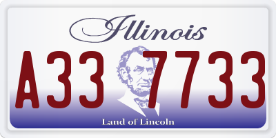 IL license plate A337733