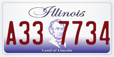 IL license plate A337734