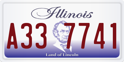 IL license plate A337741