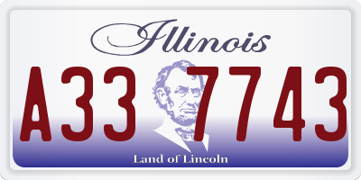 IL license plate A337743