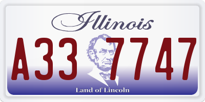 IL license plate A337747