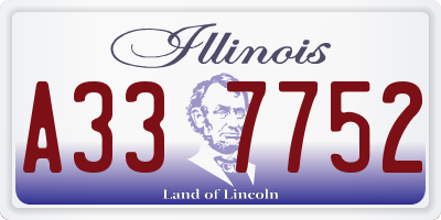 IL license plate A337752