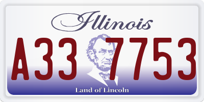 IL license plate A337753