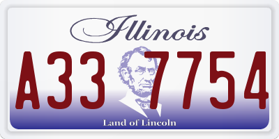 IL license plate A337754