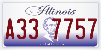 IL license plate A337757