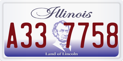 IL license plate A337758