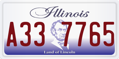 IL license plate A337765