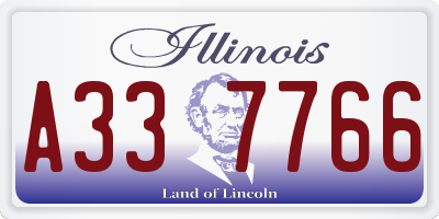 IL license plate A337766