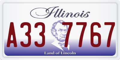 IL license plate A337767