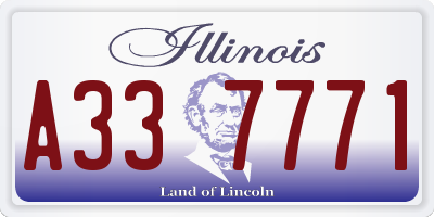 IL license plate A337771
