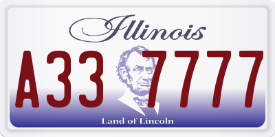 IL license plate A337777