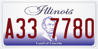 IL license plate A337780