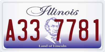 IL license plate A337781