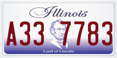 IL license plate A337783