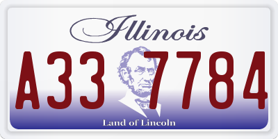 IL license plate A337784