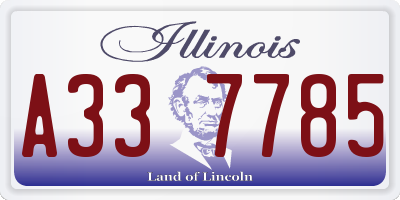 IL license plate A337785