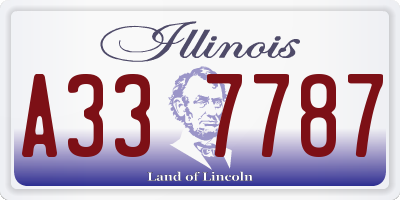 IL license plate A337787
