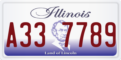 IL license plate A337789