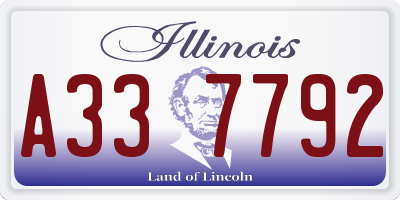 IL license plate A337792