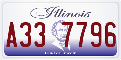 IL license plate A337796