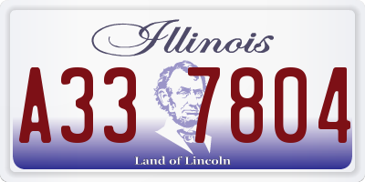 IL license plate A337804
