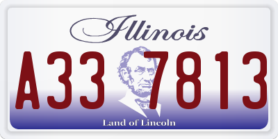 IL license plate A337813