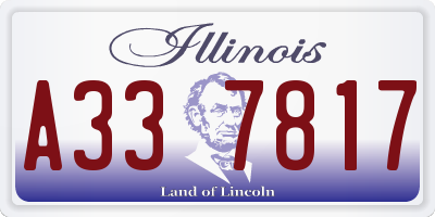 IL license plate A337817