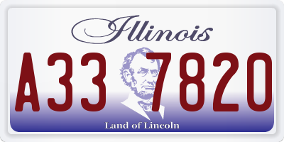 IL license plate A337820