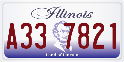 IL license plate A337821