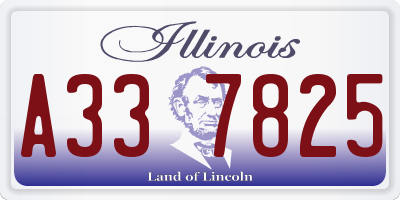 IL license plate A337825