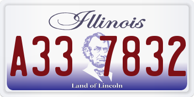 IL license plate A337832