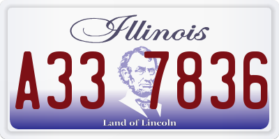 IL license plate A337836