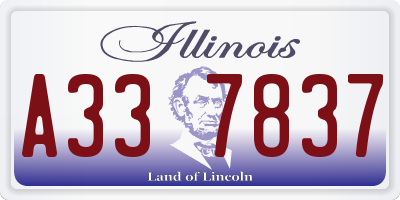 IL license plate A337837