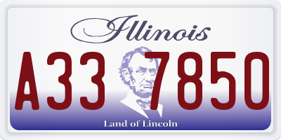 IL license plate A337850