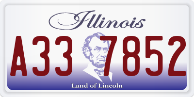 IL license plate A337852