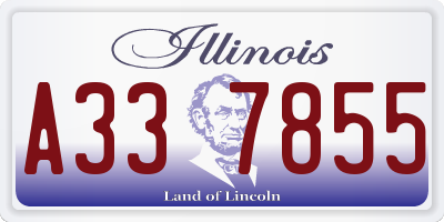 IL license plate A337855