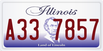IL license plate A337857