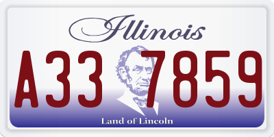 IL license plate A337859