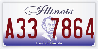 IL license plate A337864