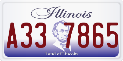 IL license plate A337865