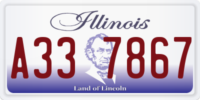 IL license plate A337867