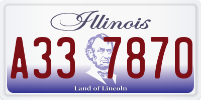 IL license plate A337870